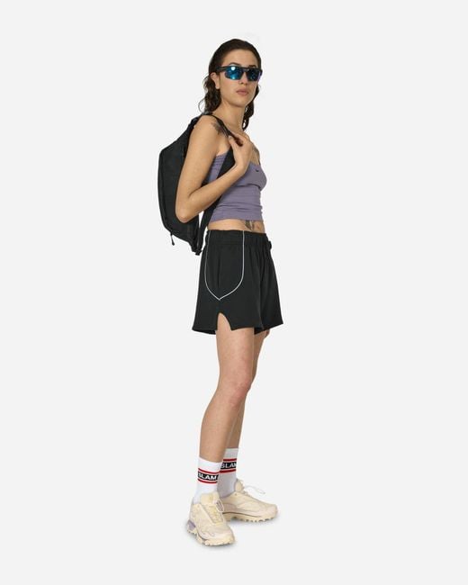 Nike Black High-Waisted French Terry Shorts / Light Pumice