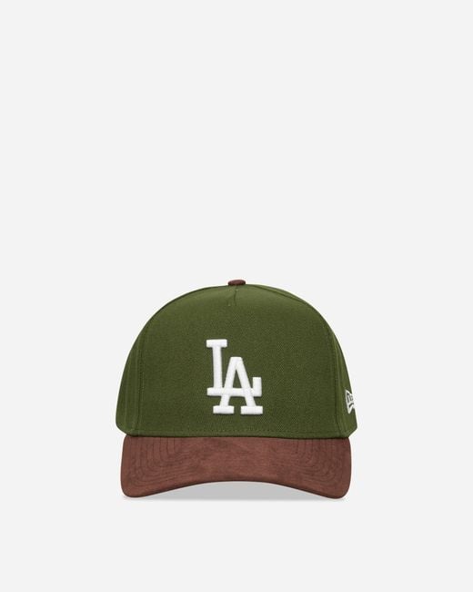 KTZ La Dodgers Mlb Suede Visor 9forty E-frame Cap Dark Green for men