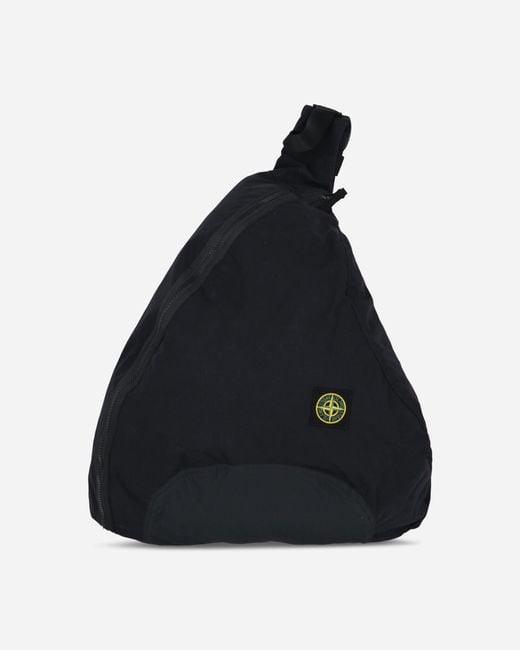 Stone Island Black Aluminium Tela Crossbody Bag for men
