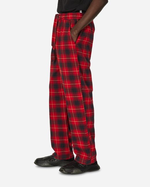 Tekla Red Flannel Plaid Pijamas Pants for men