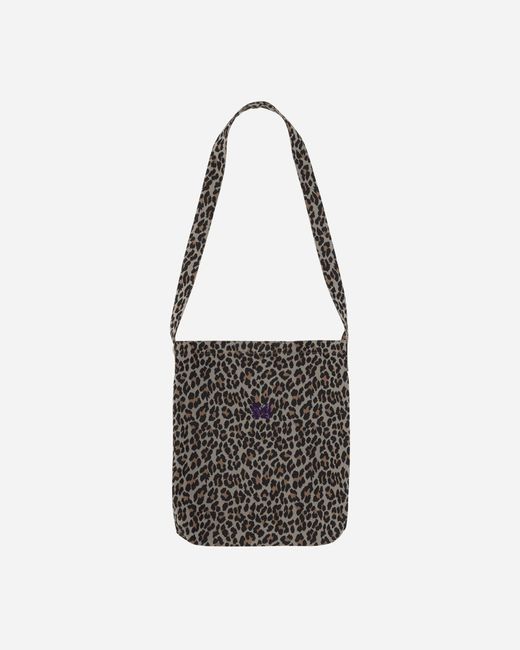 Needles Black Book Bag Leopard for men