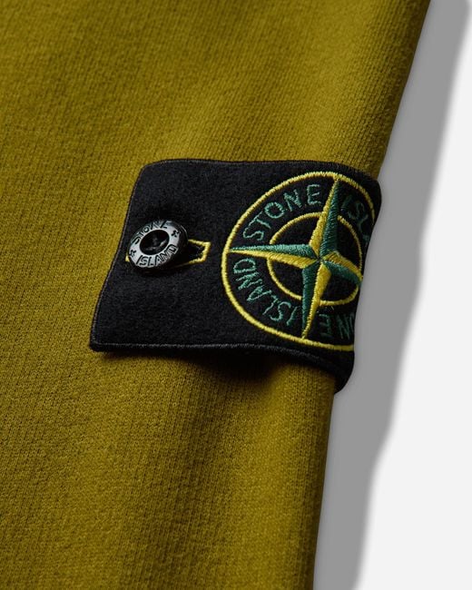 Stone Island Green Men S Organic Cotton Fleece Crewneck Sweatshirt Cactus for men