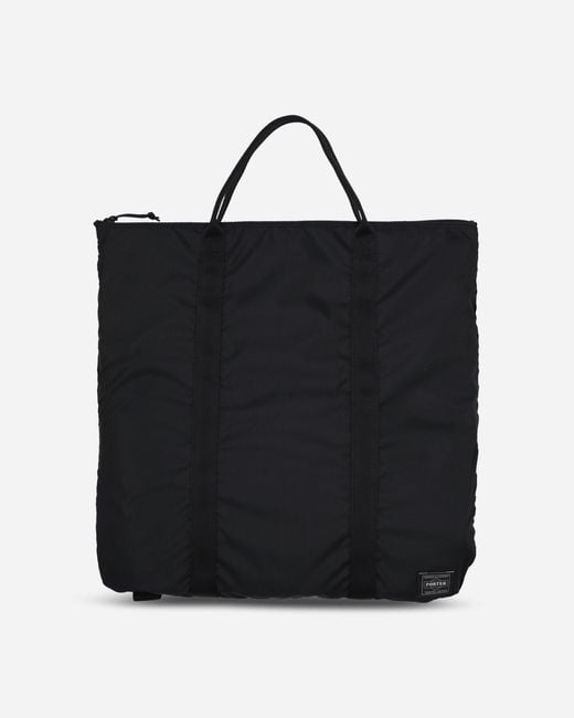 Porter-Yoshida and Co Black Flex 2way Tote Bag for men