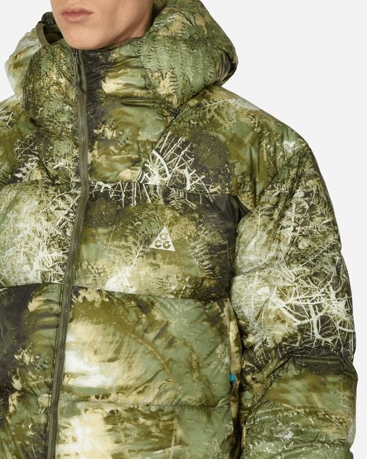Nike Acg Therma-fit Adv Lunar Lake Puffer Jacket Oil Green / Medium Olive for men