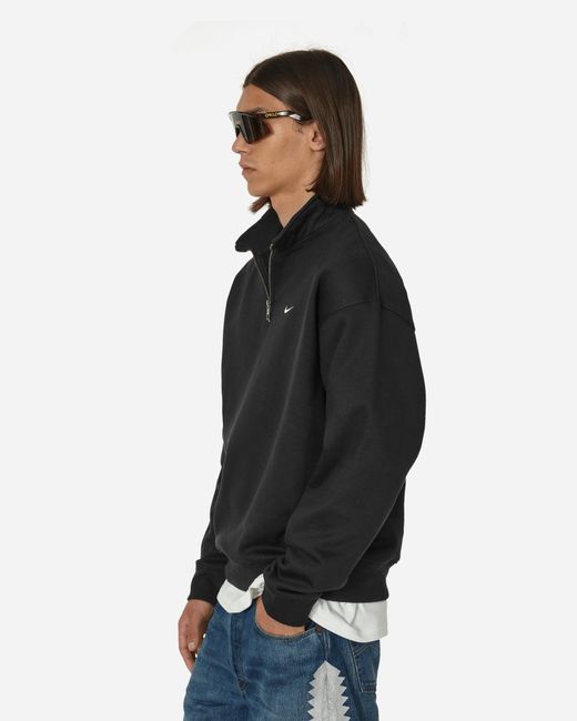 Nike Solo Swoosh 1/4 Zip Sweatshirt Black for Men | Lyst