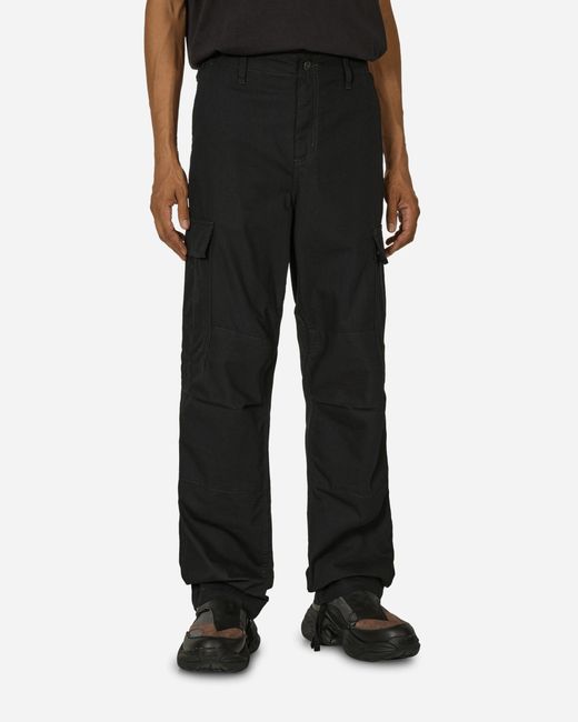 Carhartt Black Regular Cargo Pants (Rinsed) for men