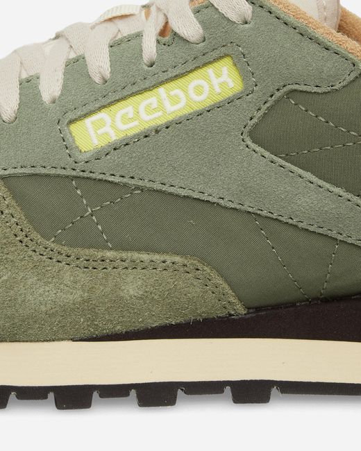 Reebok Green Classic Leather Premium Sneakers Grit for men