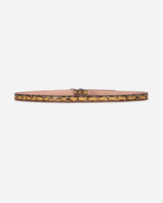 Dries Van Noten White Printed Leather Belt for men