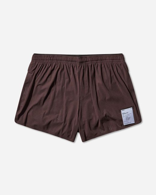 Satisfy Brown Men S Space‐o 2.5in Distance Shorts Deep Mahogany for men