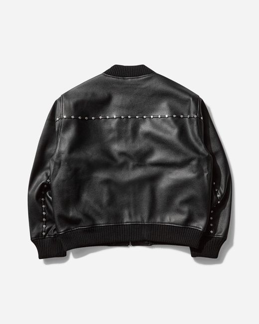 AFB Men S Studded Bomber Jacket in Black for Men | Lyst UK