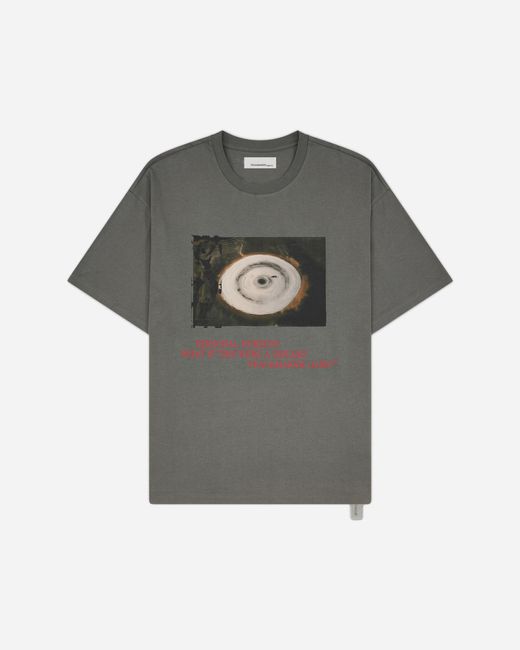 Oamc Peacemaker Men S Landart 03 Print Loose Fit T-shirt Gray for men