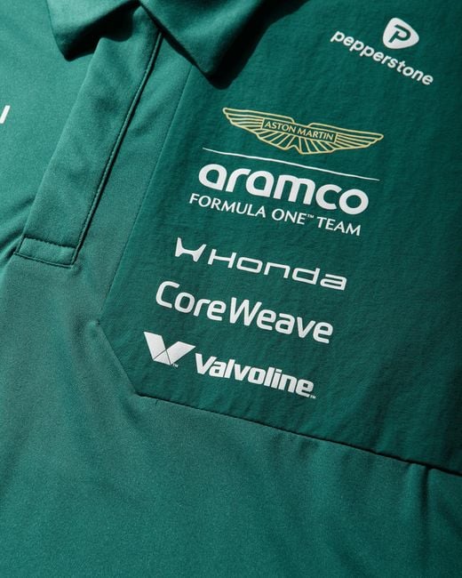 PUMA Green Aston Martin Aramco F1 Team Replica Polo Lux for men