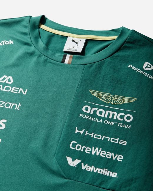 PUMA Green Aston Martin Aramco F1 Team Replica T-Shirt Lux for men