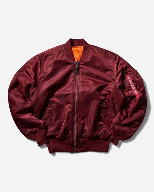 Alpha Industries Red Alpha Industries MA-1 Reversible Bomber Jacket for men