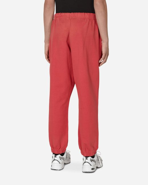Guess Red Washed Terry Sweatpants for men