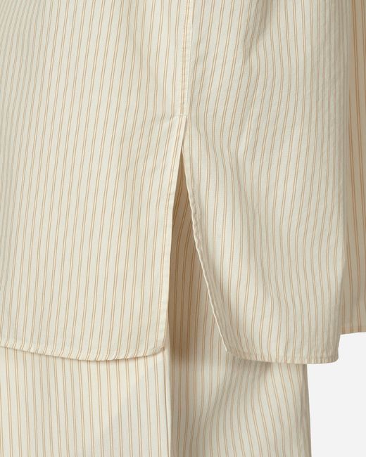 Tekla Natural Birkenstock Stripes Longsleeve Shirt Wheat for men