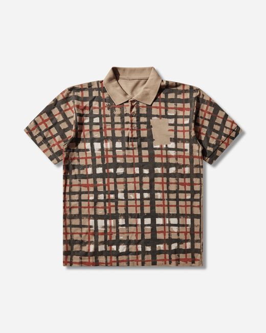 PROTOTYPES Natural Sprayed Check Polo for men