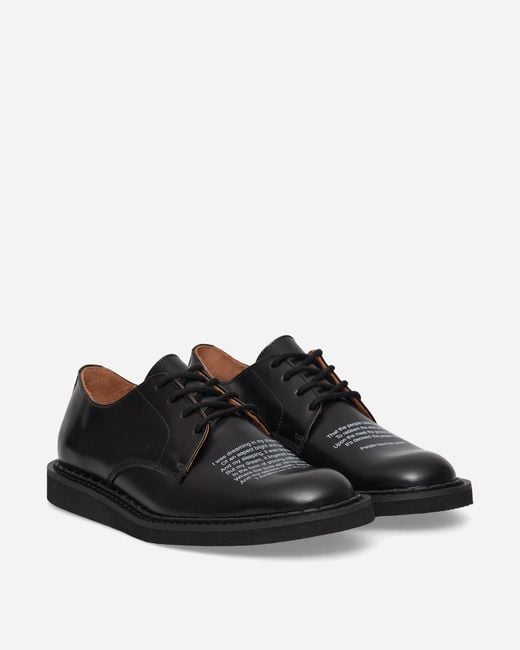George Cox Black Undercover People Have The Power Derby Shoes for men