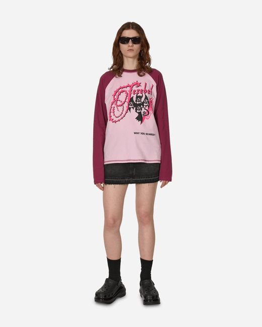 Cormio Pink Harry 2.0 Oversized Longsleeve T-shirt Prune /