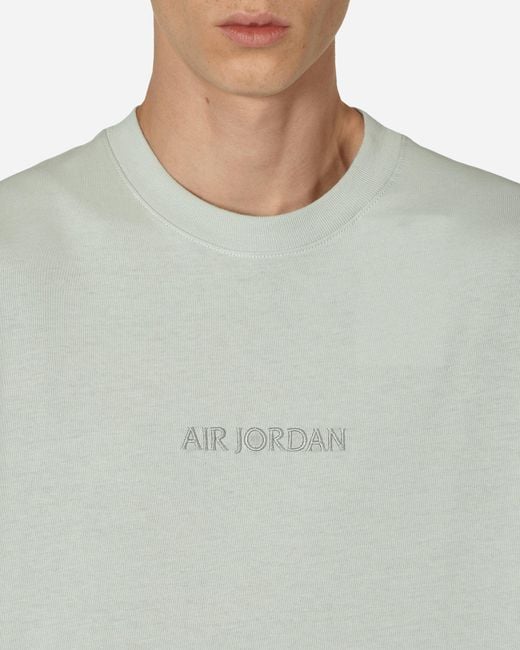 Nike Green Air Jordan Wordmark T-shirt Light Silver for men