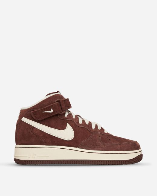 Nike Suede Air Force 1 Mid '07 Qs Sneakers Chocolate in Brown for Men ...