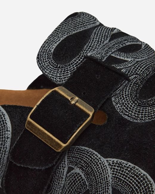 Hysteric Glamour Black Snake Loop Sandals for men
