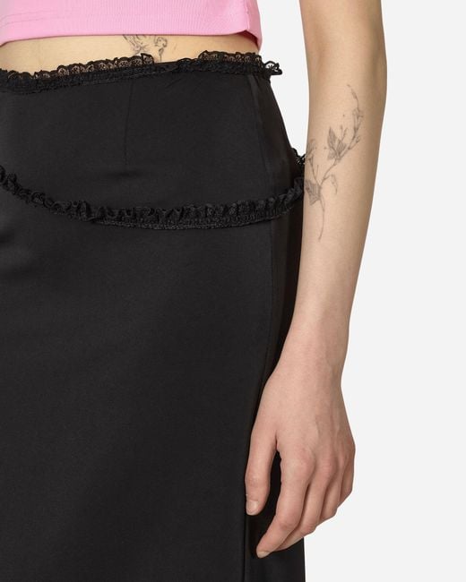 MARRKNULL Black Silk Skirt