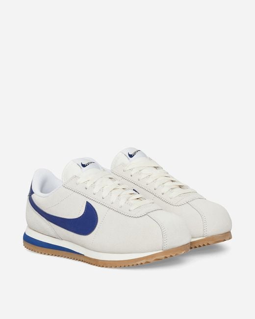 Nike Blue Cortez Brand-embellished Leather Low-top Trainers for men