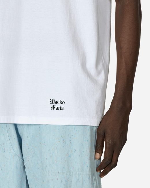 Wacko Maria White Washed Heavy Weight T-Shirt (Type-1) for men