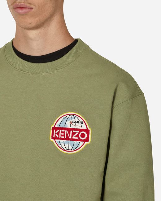 KENZO Green Kenzo Travel Crewneck Sweatshirt Sage for men