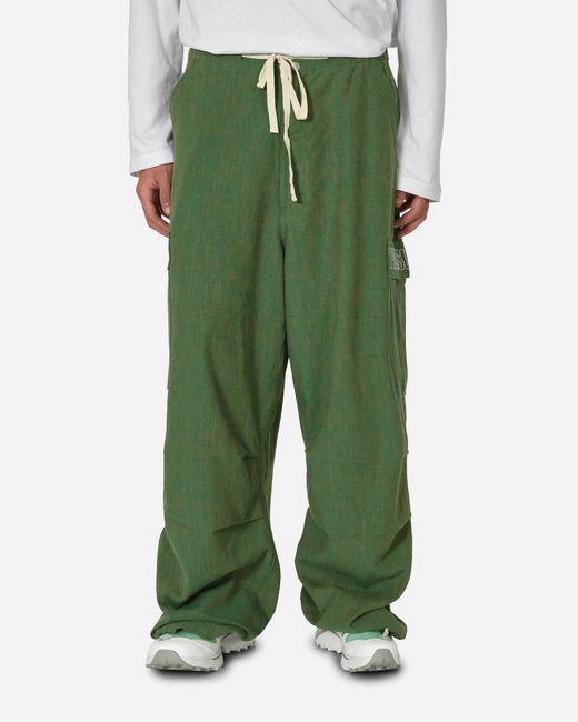 Pleasures Green Visitor Wide Fit Cargo Pants for men