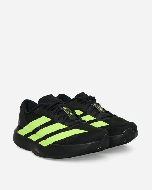 Adidas Green Adizero Evo Sl Sneakers Core Black / Lucid Lemon for men