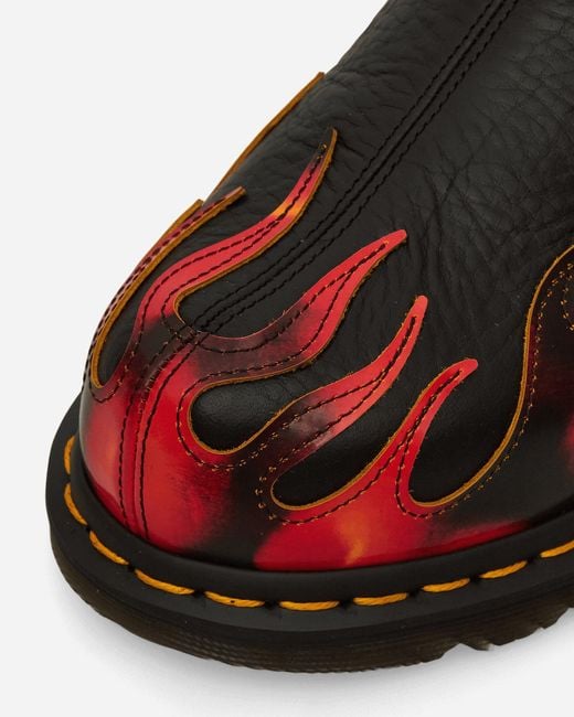 Dr. Martens Red San Flame Mules Vibrant for men