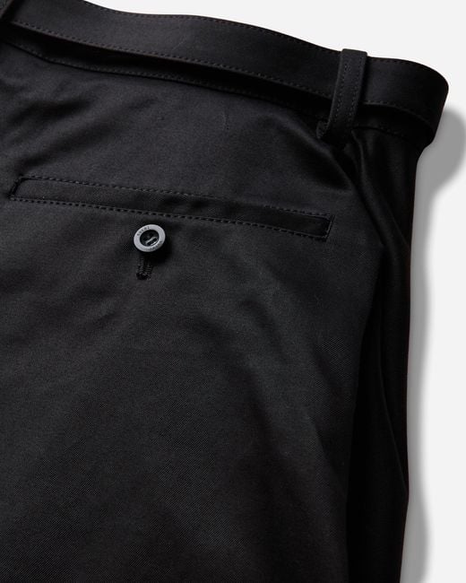Sacai Black S Layered Cotton Chino Pants for men