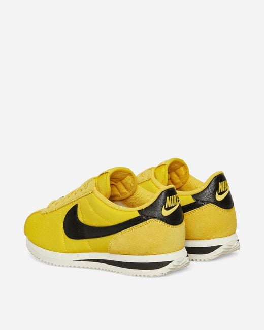Nike Wmns Cortez Sneakers Vivid Sulfur Black in Yellow for Men