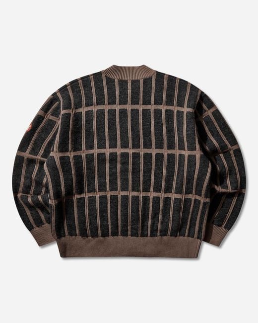 Cav Empt S Rectangular Bar Knit Cardigan in Black for Men | Lyst