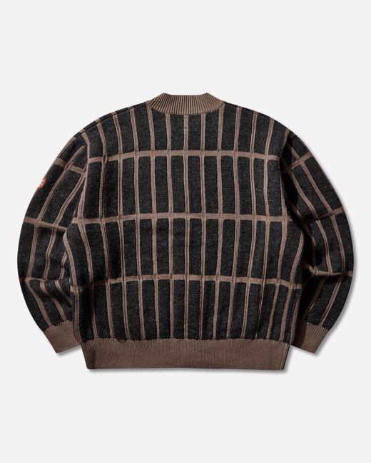 Cav Empt Black S Rectangular Bar Knit Cardigan for men