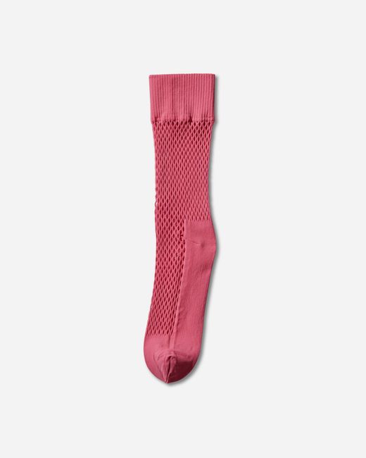 Comme des Garçons Pink Nylon Mesh Long Socks for men