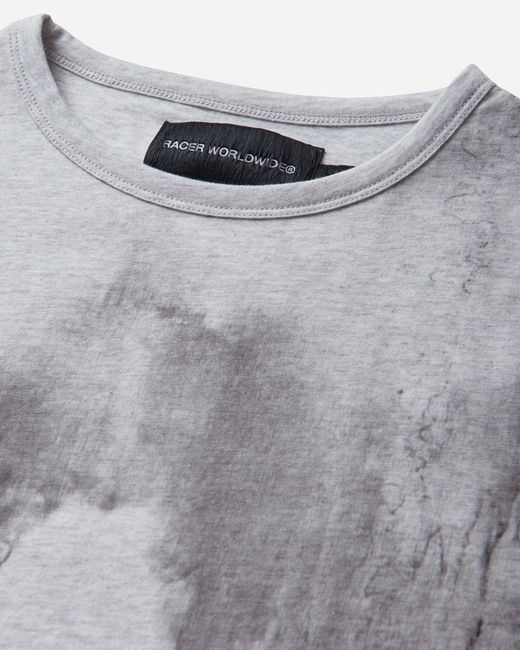 Racer Worldwide Gray Slim Oil Print T-Shirt for men