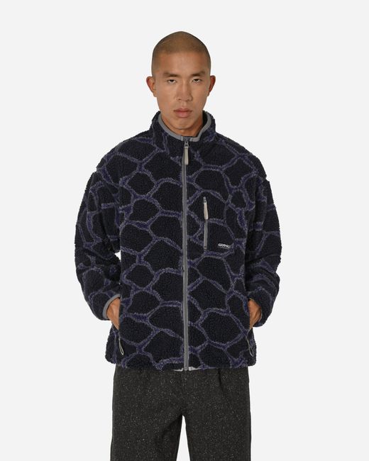 Gramicci Blue Sherpa Jacket Agate Navy for men