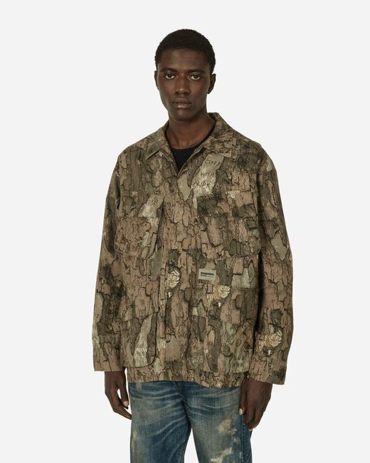 Neighborhood Green Fatigue Jacket Camouflage for men