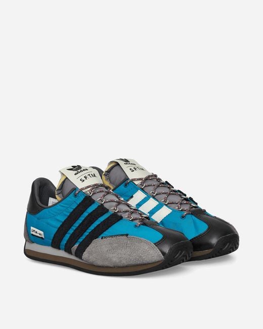 Adidas Blue Sftm Country Og Low Sneakers Active Teal / Core Black / Ash for men