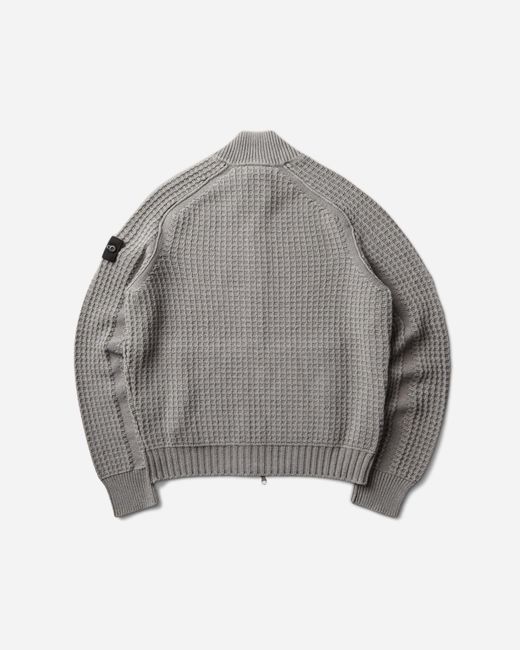 Stone Island Gray S Mineral Dyed Zip-Up Cardigan for men