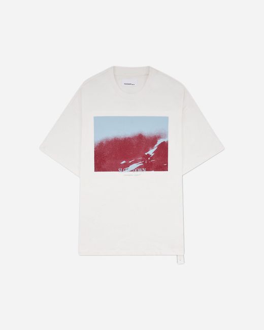 Oamc Peacemaker White S Slow Down Print Regular Fit T-Shirt for men