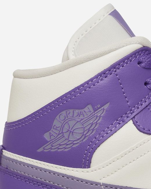 Nike Air 1 Mid Chunky- Sole Leather Mid-top Trainers in Purple | Lyst UK