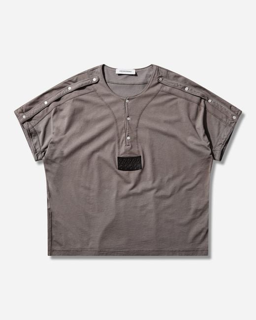 Kiko Kostadinov Gray S Sargo Short Sleeve Henley Iris for men