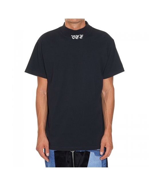 Off White c o Virgil Abloh Mock Neck T shirt in Black for Men Lyst