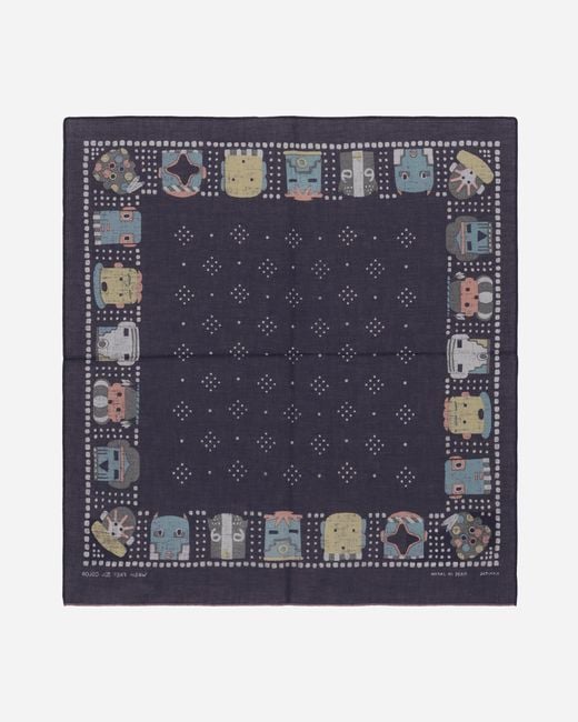 Kapital Blue Fastcolor Selvedge Bandana (Kachina) for men