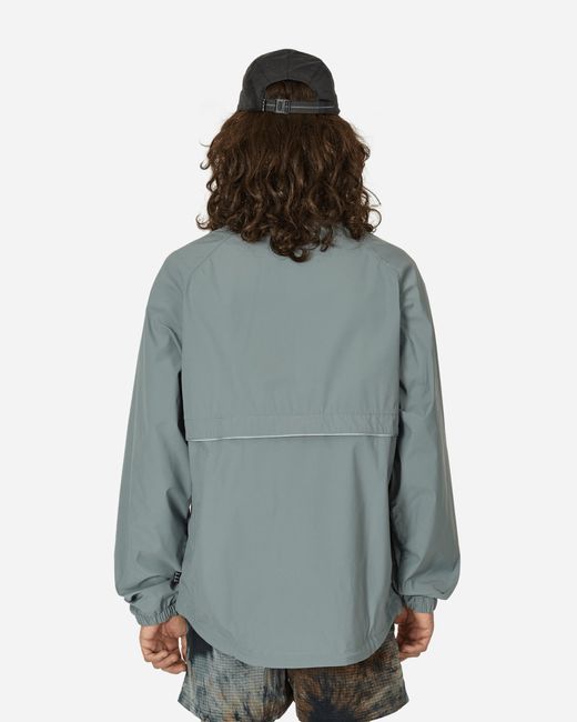The Trilogy Tapes Blue Ripstop Packable Jacket Sea Smoke for men
