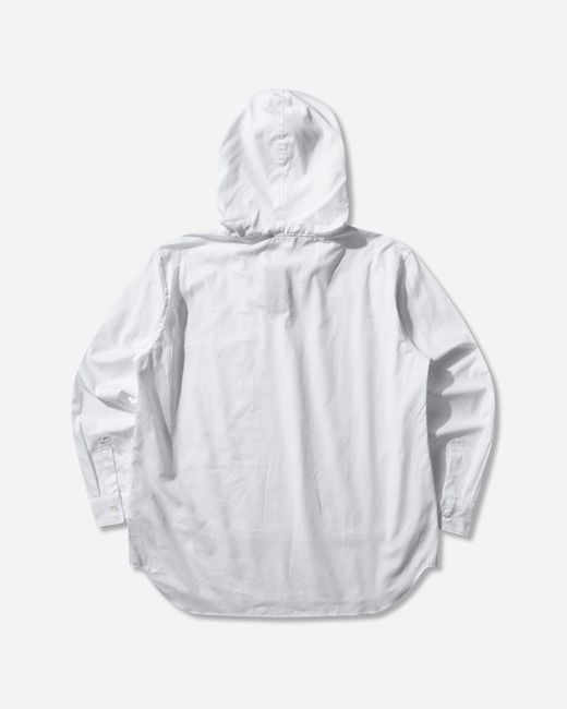 Comme des Garçons White Men S Double-layer Hooded Shirt for men